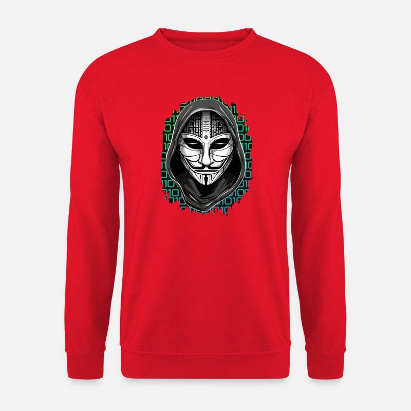 Anonymous Hacker - Unisex Sweatshirt - red