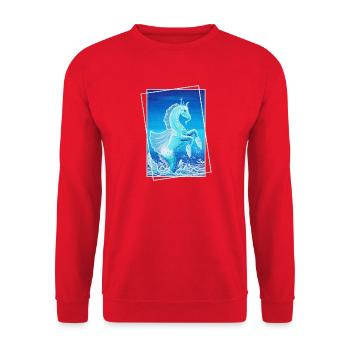 Dragon Water Dragon Fimaro Sonja Ariel von Staden - Unisex Sweatshirt - red - Front - Alina (178cm) & Michal (187cm)