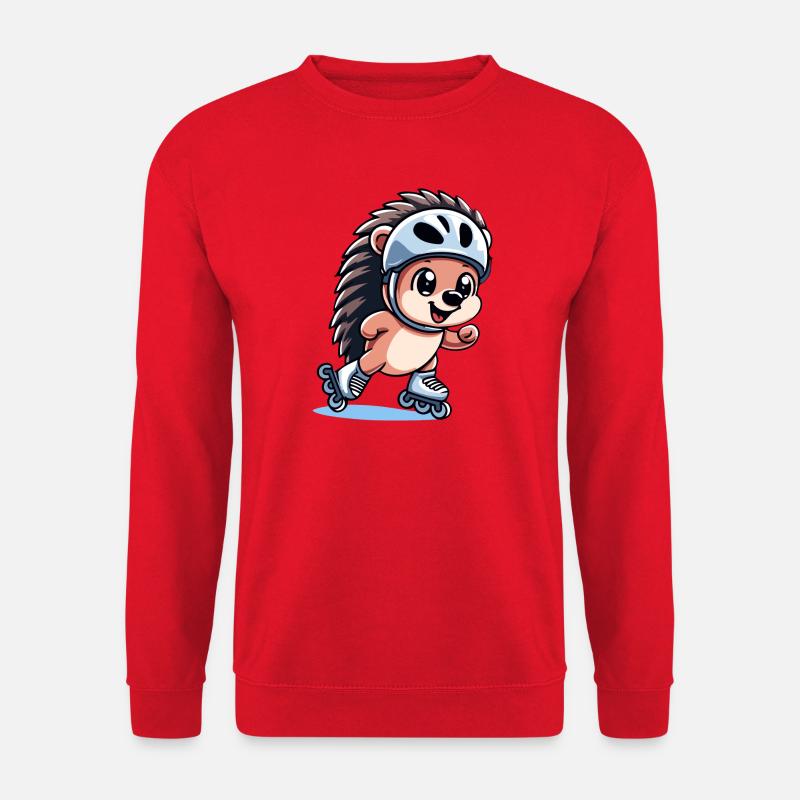 Speedy Hedgehog: Rollschuh-Champion - Unisex Pullover - Rot