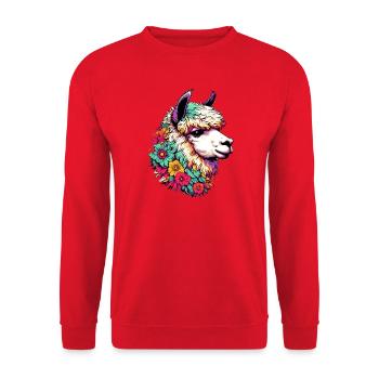 Alpaka - Unisex Pullover - Rot - Vorne - Alina (178cm) & Michal (187cm)