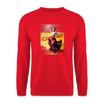 Flamenco Dancer Compás - Unisex Sweatshirt - red - Front - Alina (178cm) & Michal (187cm)