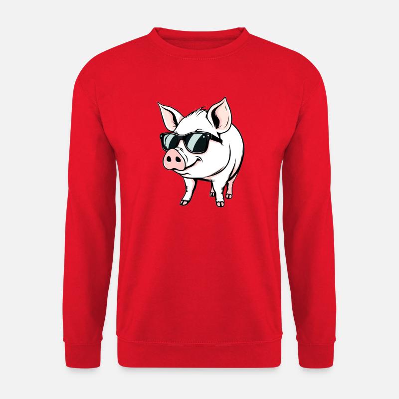 Schwein - Unisex Pullover - Rot