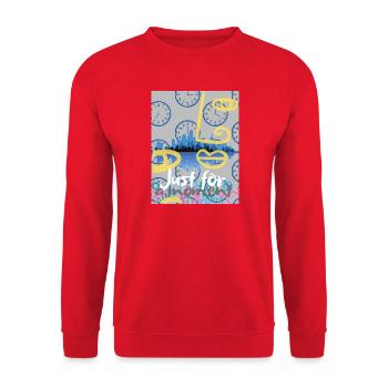 Nur für einen Moment - Unisex Pullover - Rot - Vorne - Alina (178cm) & Michal (187cm)