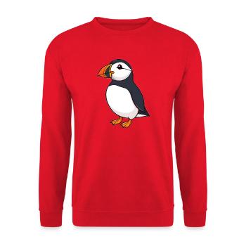 Macareux Papageientaucher - Sweat-shirt Unisexe - rouge - Devant - Alina (178cm) & Michal (187cm)