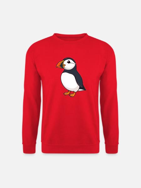 Papageientaucher Puffin - Unisex Pullover - Rot