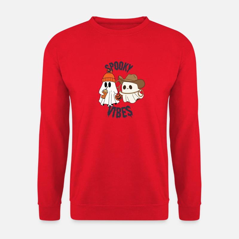 Spooky vibes halloween ghosts - Unisex Sweatshirt - red