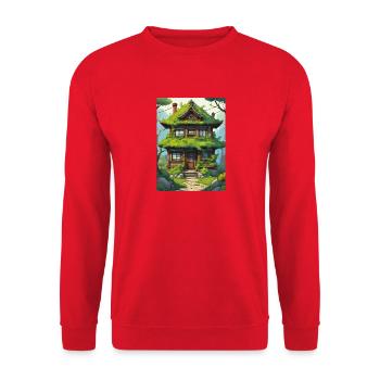 Maison japonaise Œuvres d’art stylisées - Sweat-shirt Unisexe - rouge - Devant - Alina (178cm) & Michal (187cm)