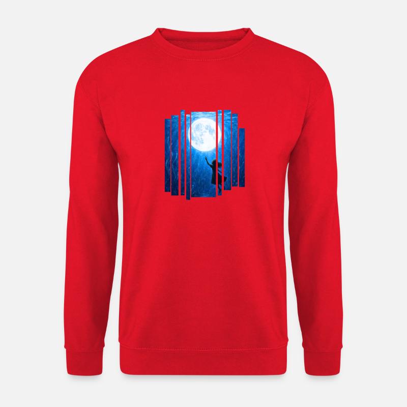 underwater moon with girl - Unisex Pullover - Rot