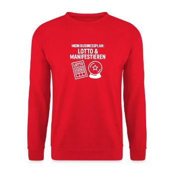 Lotto Manifest Business Plan - Unisex Sweatshirt - red - Front - Alina (178cm) & Michal (187cm)