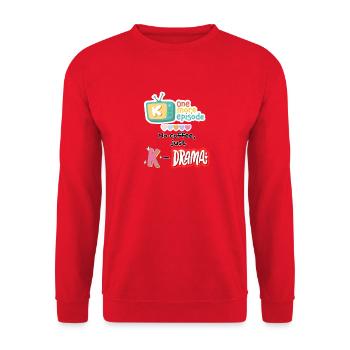 No coffee, just K-Drama – Fun Shirt for K-Drama Fa - Unisex Sweatshirt - red - Front - Alina (178cm) & Michal (187cm)