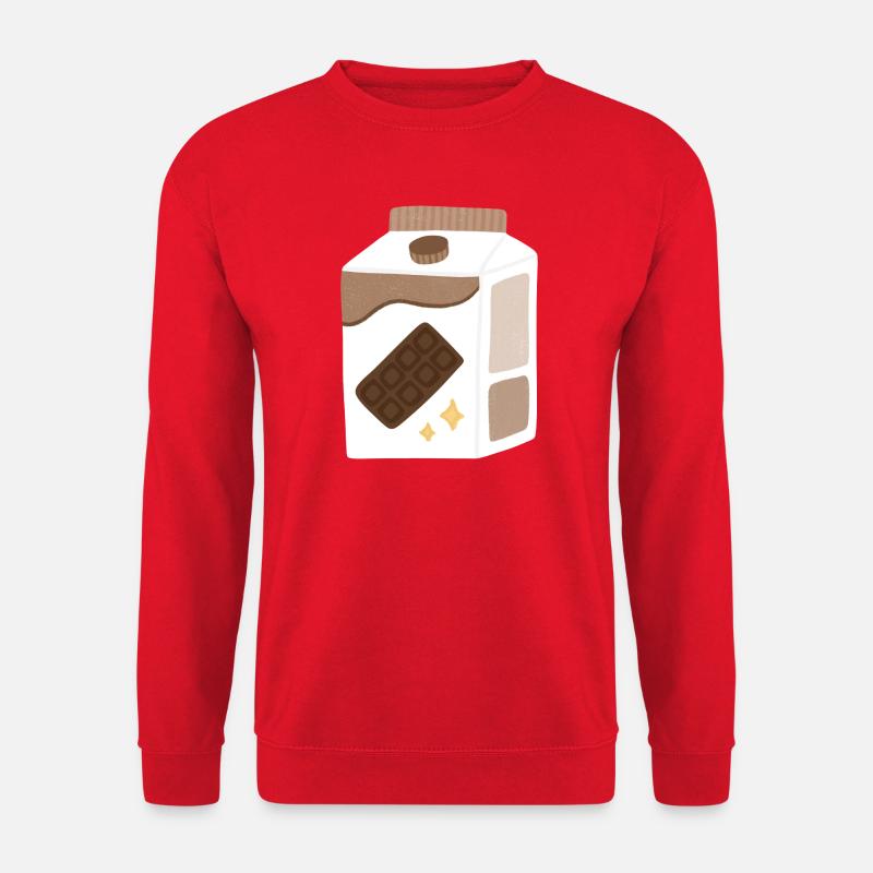 Schokoladen-Milchkarton - Unisex Pullover - Rot