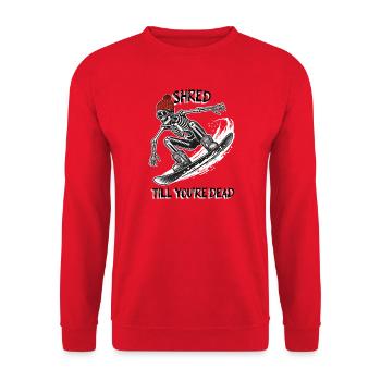 Snowboardeur Skeleton - Sweat-shirt Unisexe - rouge - Devant - Alina (178cm) & Michal (187cm)