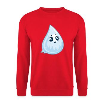 Luminous Kawaii Drop - Unisex Sweatshirt - red - Front - Alina (178cm) & Michal (187cm)