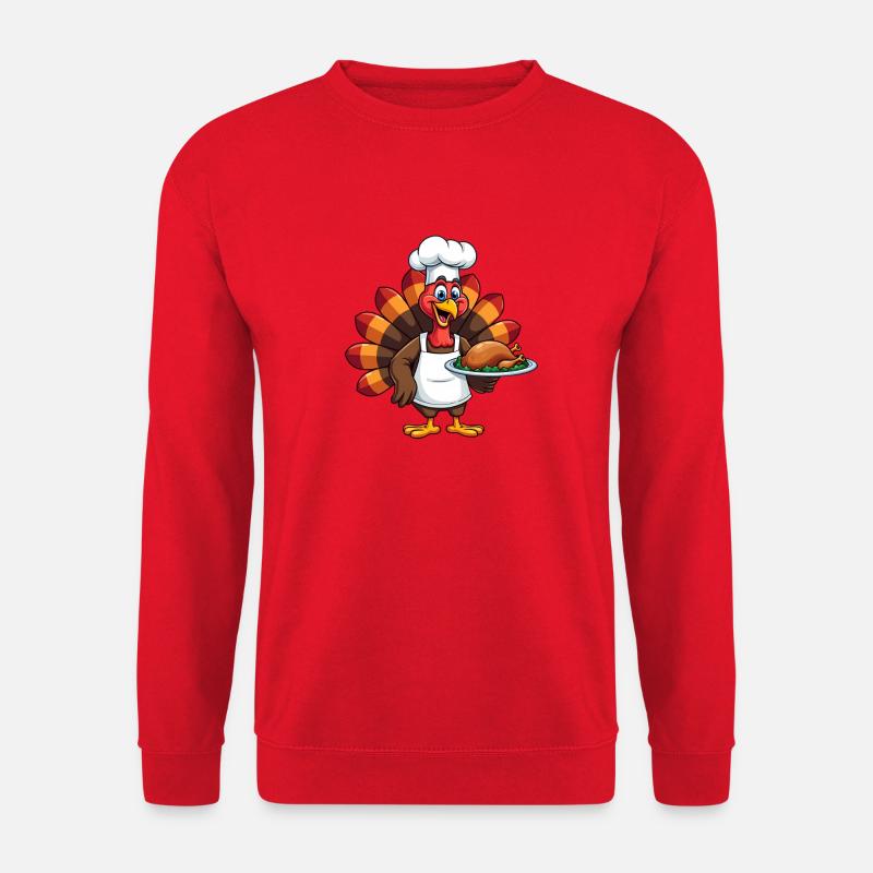 Cuisinier de dinde de Thanksgiving Thanksgiving - Sweat-shirt Unisexe - rouge