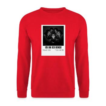 J’en suis la preuve – les expressions familiales du jeu - Sweat-shirt Unisexe - rouge - Devant - Alina (178cm) & Michal (187cm)