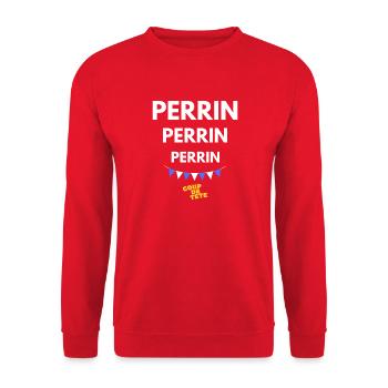 PERRIN, PERRIN, PERRIN - Coup de Tête - Unisex Pullover - Rot - Vorne - Alina (178cm) & Michal (187cm)