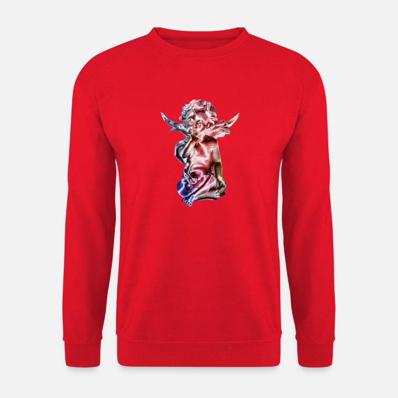 Engelskulptur Farbverlauf - Unisex Pullover - Rot