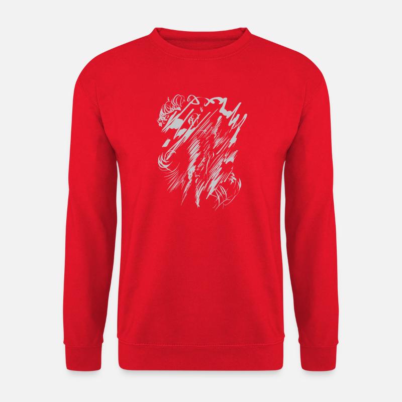 Abstract Art Background - Grey - Unisex Sweatshirt - red