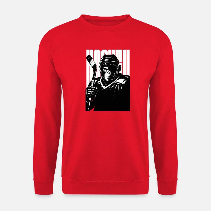 Kühner Hockey-Affe - Unisex Pullover - Rot