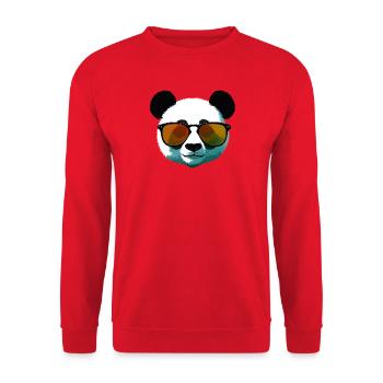 Dégradé de panda avec lunettes de soleil - Sweat-shirt Unisexe - rouge - Devant - Alina (178cm) & Michal (187cm)