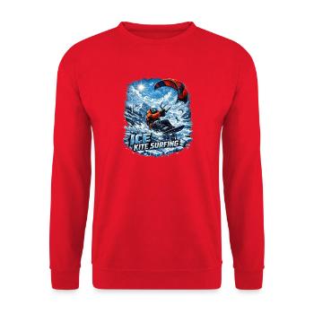 WINTER KITE SURFING - Unisex Sweatshirt - red - Front - Alina (178cm) & Michal (187cm)