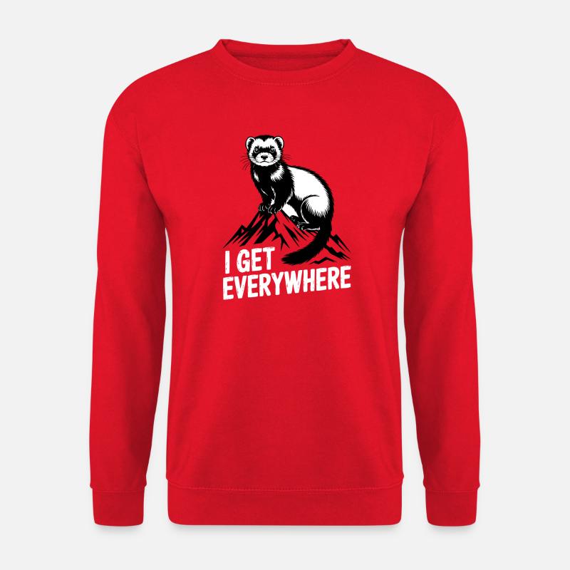 Ferret I Get Everywhere - Unisex Sweatshirt - red