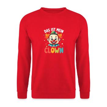 Déguisement de clown de carnaval Carnaval Carnaval - Sweat-shirt Unisexe - rouge - Devant - Alina (178cm) & Michal (187cm)