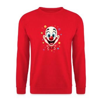 Déguisement de clown de carnaval Carnaval Carnaval - Sweat-shirt Unisexe - rouge - Devant - Alina (178cm) & Michal (187cm)