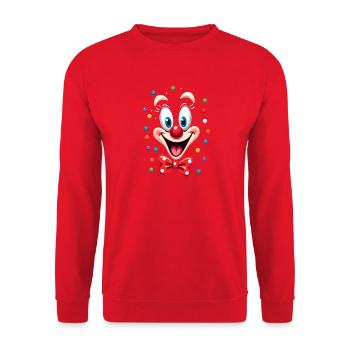 Carnival Clown Costume Carnival Carnival - Unisex Sweatshirt - red - Front - Alina (178cm) & Michal (187cm)