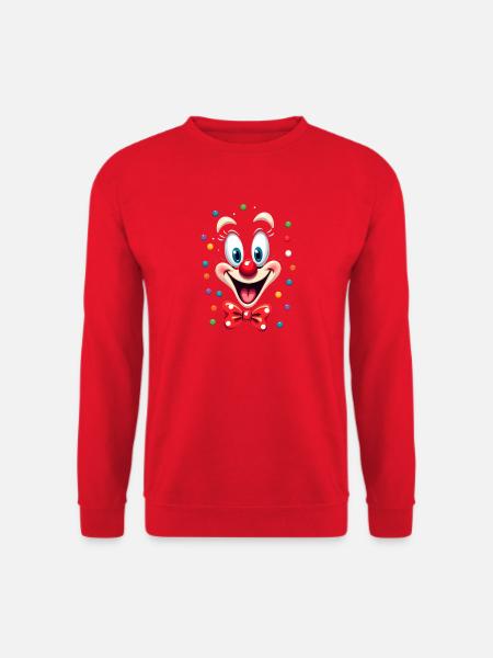 Karneval Clown Kostüm Fasching Fastnacht - Unisex Pullover - Rot