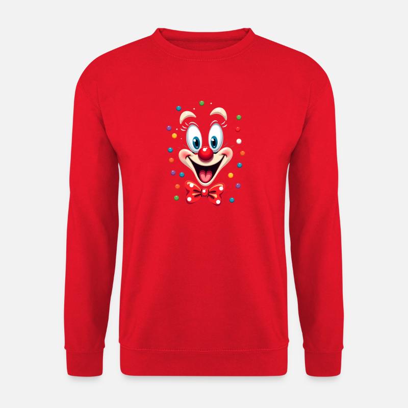 Karneval Clown Kostüm Fasching Fastnacht - Unisex Pullover - Rot