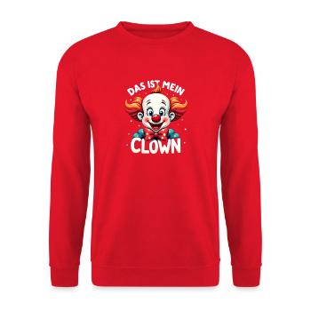 Carnival Clown Costume Carnival Carnival - Unisex Sweatshirt - red - Front - Alina (178cm) & Michal (187cm)