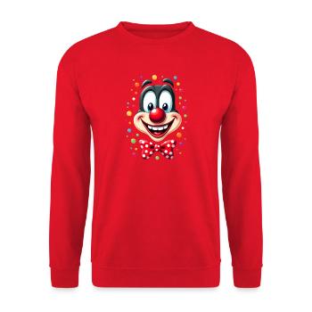 Déguisement de clown de carnaval Carnaval Carnaval - Sweat-shirt Unisexe - rouge - Devant - Alina (178cm) & Michal (187cm)