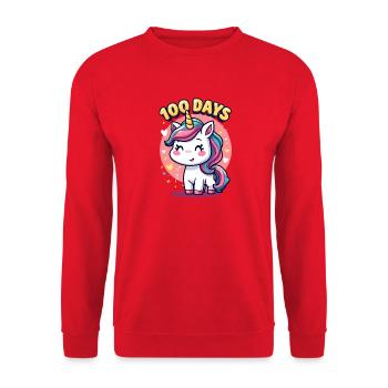 100th Day Of School 100 Day Of School Kids - Unisex Sweatshirt - red - Front - Alina (178cm) & Michal (187cm)