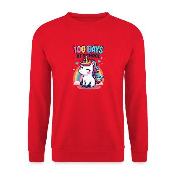 100th Day Of School 100 Day Of School Kids - Unisex Sweatshirt - red - Front - Alina (178cm) & Michal (187cm)