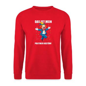 Carnival Costume Politician Carnival Carnival - Unisex Sweatshirt - red - Front - Alina (178cm) & Michal (187cm)