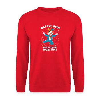 Carnaval costumé Politicien Carnaval - Sweat-shirt Unisexe - rouge - Devant - Alina (178cm) & Michal (187cm)