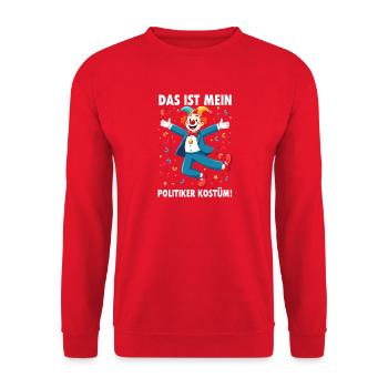 Carnival Costume Politician Carnival Carnival - Unisex Sweatshirt - red - Front - Alina (178cm) & Michal (187cm)