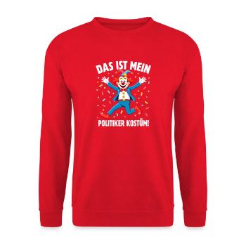 Carnival Costume Politician Carnival Carnival - Unisex Sweatshirt - red - Front - Alina (178cm) & Michal (187cm)