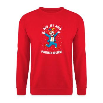 Carnaval costumé Politicien Carnaval - Sweat-shirt Unisexe - rouge - Devant - Alina (178cm) & Michal (187cm)