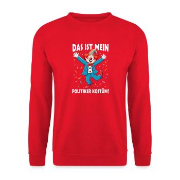 Carnaval costumé Politicien Carnaval - Sweat-shirt Unisexe - rouge - Devant - Alina (178cm) & Michal (187cm)