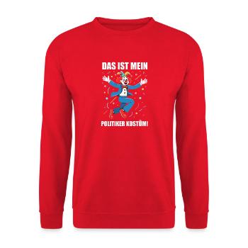 Carnival Costume Politician Carnival Carnival - Unisex Sweatshirt - red - Front - Alina (178cm) & Michal (187cm)