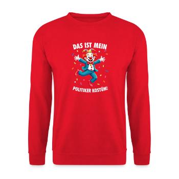 Carnaval costumé Politicien Carnaval - Sweat-shirt Unisexe - rouge - Devant - Alina (178cm) & Michal (187cm)
