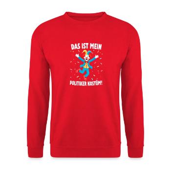 Carnival Costume Politician Carnival Carnival - Unisex Sweatshirt - red - Front - Alina (178cm) & Michal (187cm)