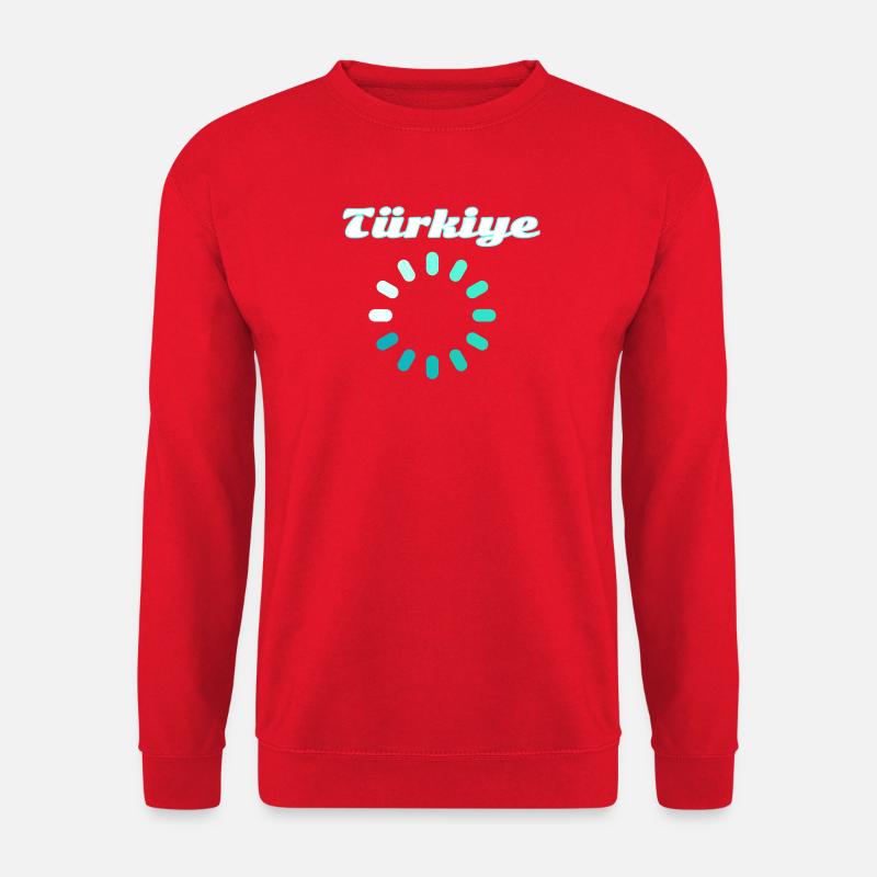 Turkey Charging Circle Turquoise - Unisex Sweatshirt - red