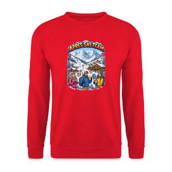 Après Ski Team Bergidyll - Sweat-shirt Unisexe - rouge - Devant - Alina (178cm) & Michal (187cm)