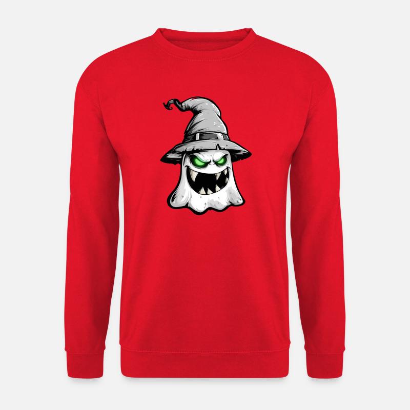 Gruseliger Geist, furchterregender Geist - Unisex Pullover - Rot