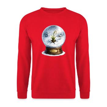 Le perce-neige traverse l’hiver - Sweat-shirt Unisexe - rouge - Devant - Alina (178cm) & Michal (187cm)