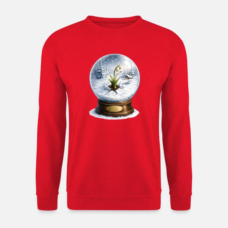 Schneeglöckchen durchbricht den Winter  - Unisex Pullover - Rot
