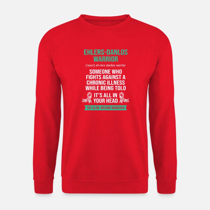 EDS Ehlers-Danlos-Syndrom HSD - Unisex Pullover - Rot
